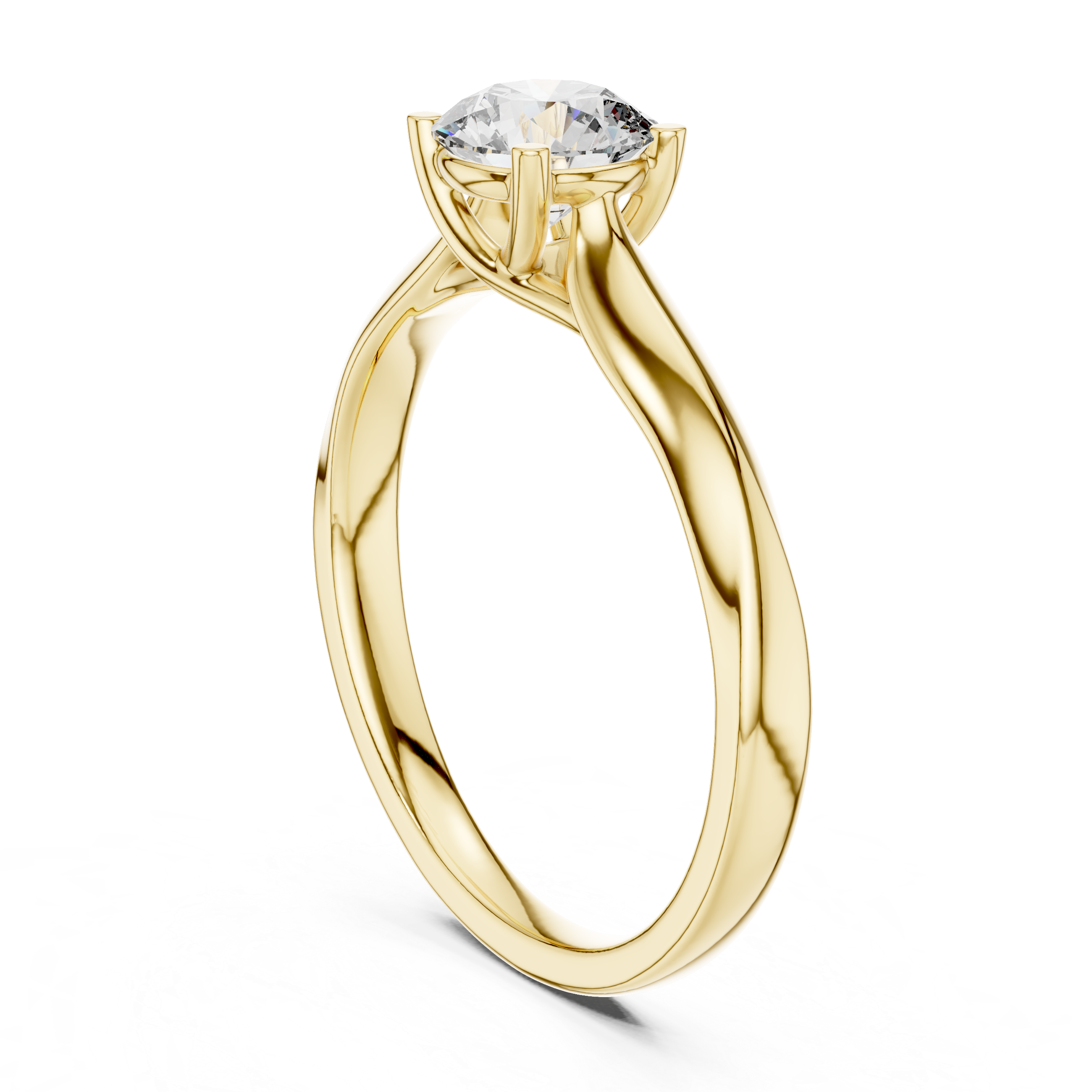 Round-Cut Solitaire Engagement Ring