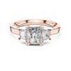 Engagement Ring with Emerald-Cut Center and Asscher Side Diamonds