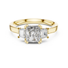 Engagement Ring with Emerald-Cut Center and Asscher Side Diamonds