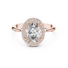 Luxurious Oval Halo Ring with Diamond