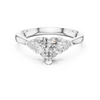 Heart-Cut and Pear Three-Stone Diamond