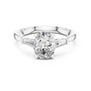 Oval-Cut Diamond with Trapezoid Side Stones
