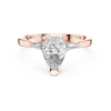 Pear-Cut Diamond with Trapezoid Side Stones