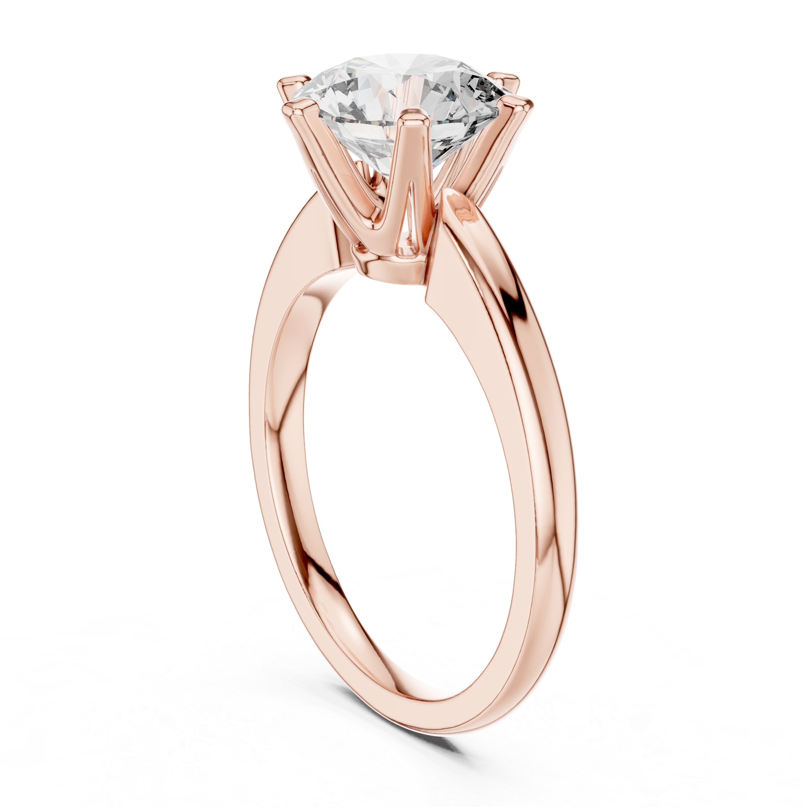 Solitaire Engagement Ring with Round Brilliant Diamond