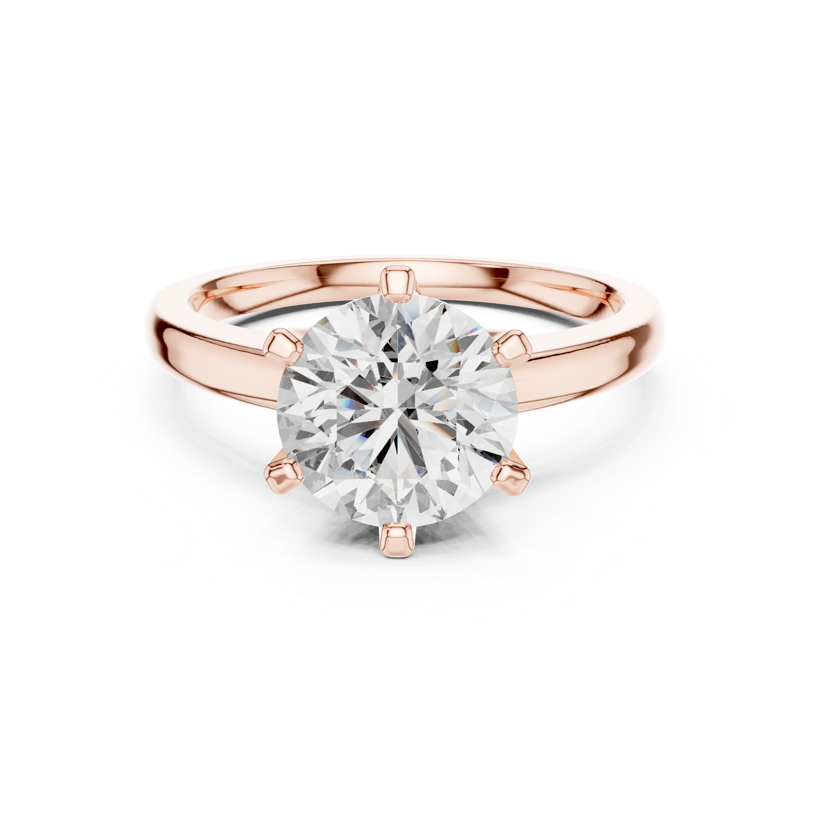 Solitaire Engagement Ring with Round Brilliant Diamond