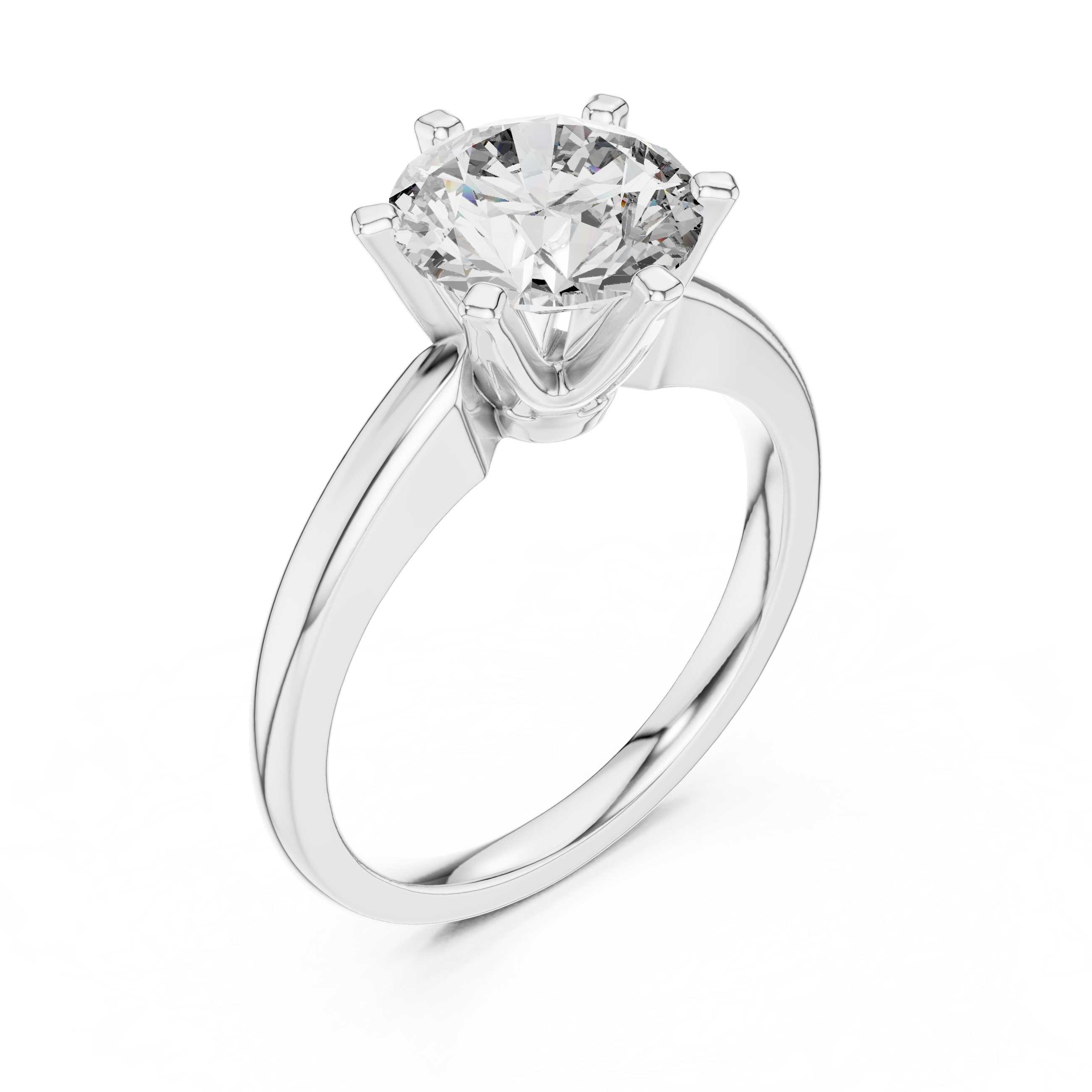 Solitaire Engagement Ring with Round Brilliant Diamond