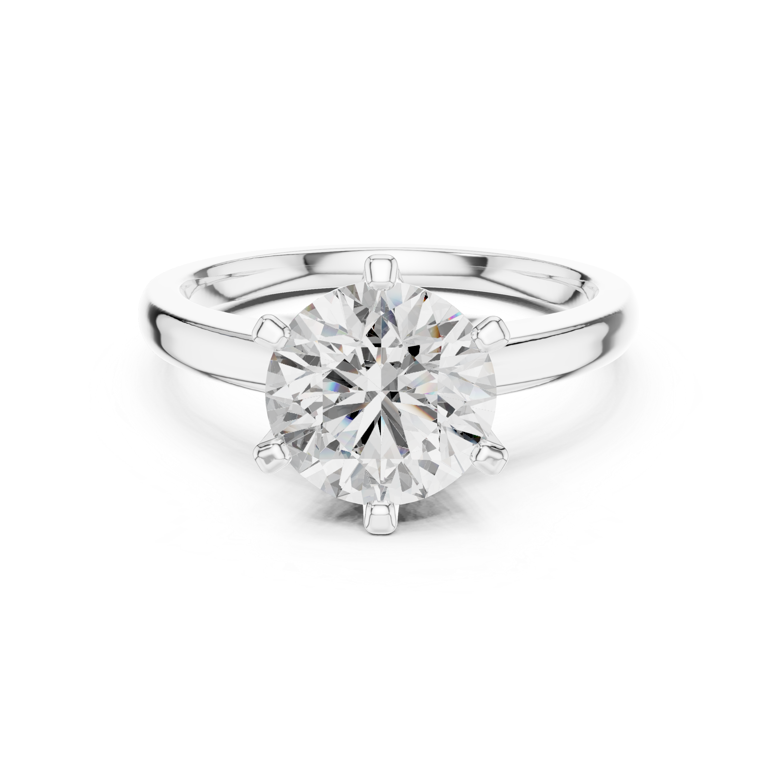 Solitaire Engagement Ring with Round Brilliant Diamond