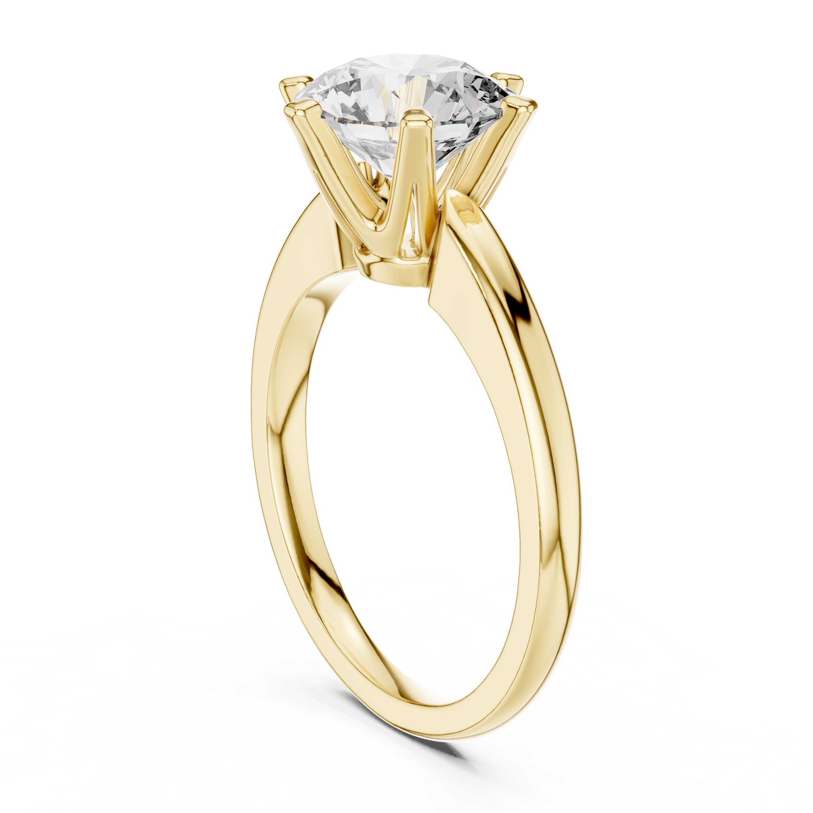 Solitaire Engagement Ring with Round Brilliant Diamond