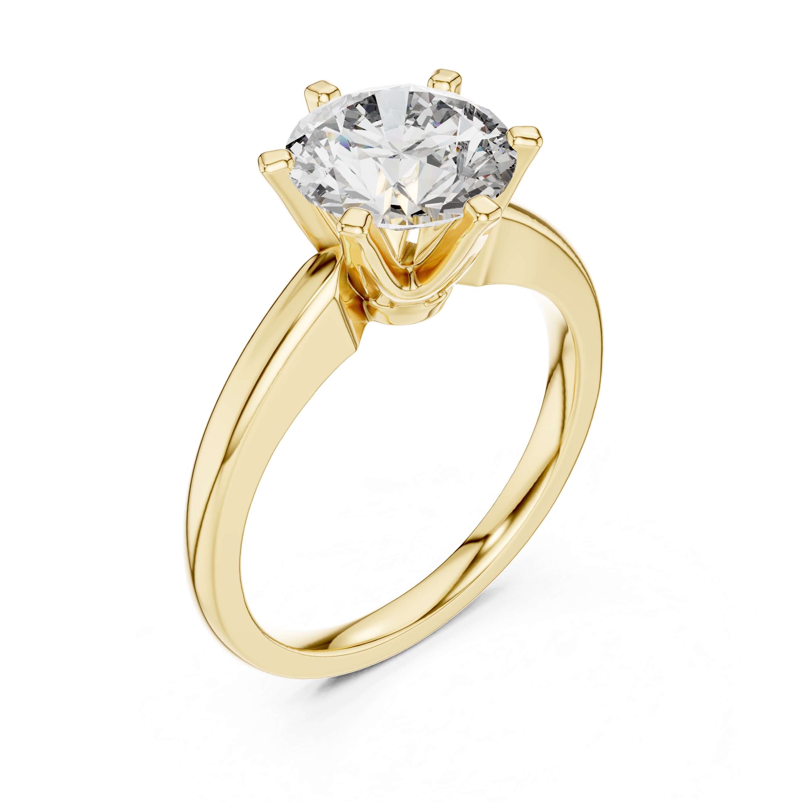 Solitaire Engagement Ring with Round Brilliant Diamond