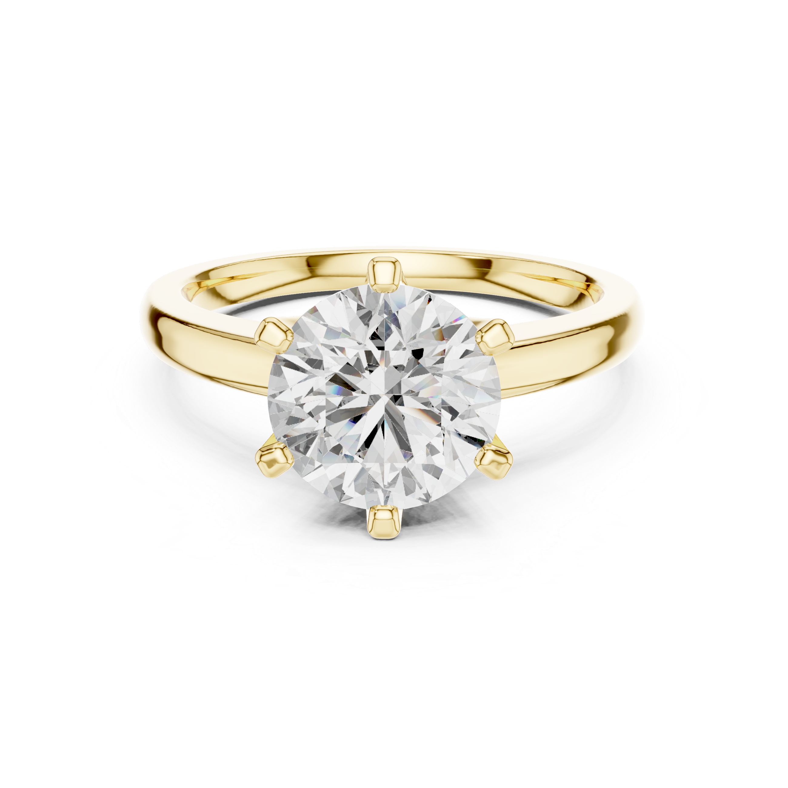 Solitaire Engagement Ring with Round Brilliant Diamond