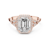 Emerald Cut Halo Diamond Ring