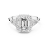 Emerald Cut Halo Diamond Ring