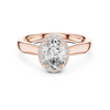Oval Halo Ring with Pav?Diamond Accents