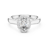 Oval Halo Ring with Pav?Diamond Accents