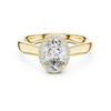 Oval Halo Ring with Pav?Diamond Accents