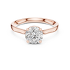 Solitaire Ring with Hidden Halo Detailing