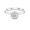 Solitaire Ring with Hidden Halo Detailing