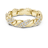 Elegance Entwined: Gold and Diamond Twist Ring.