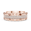 Elegant Rose Gold Diamond Eternity Band with Textured Edges