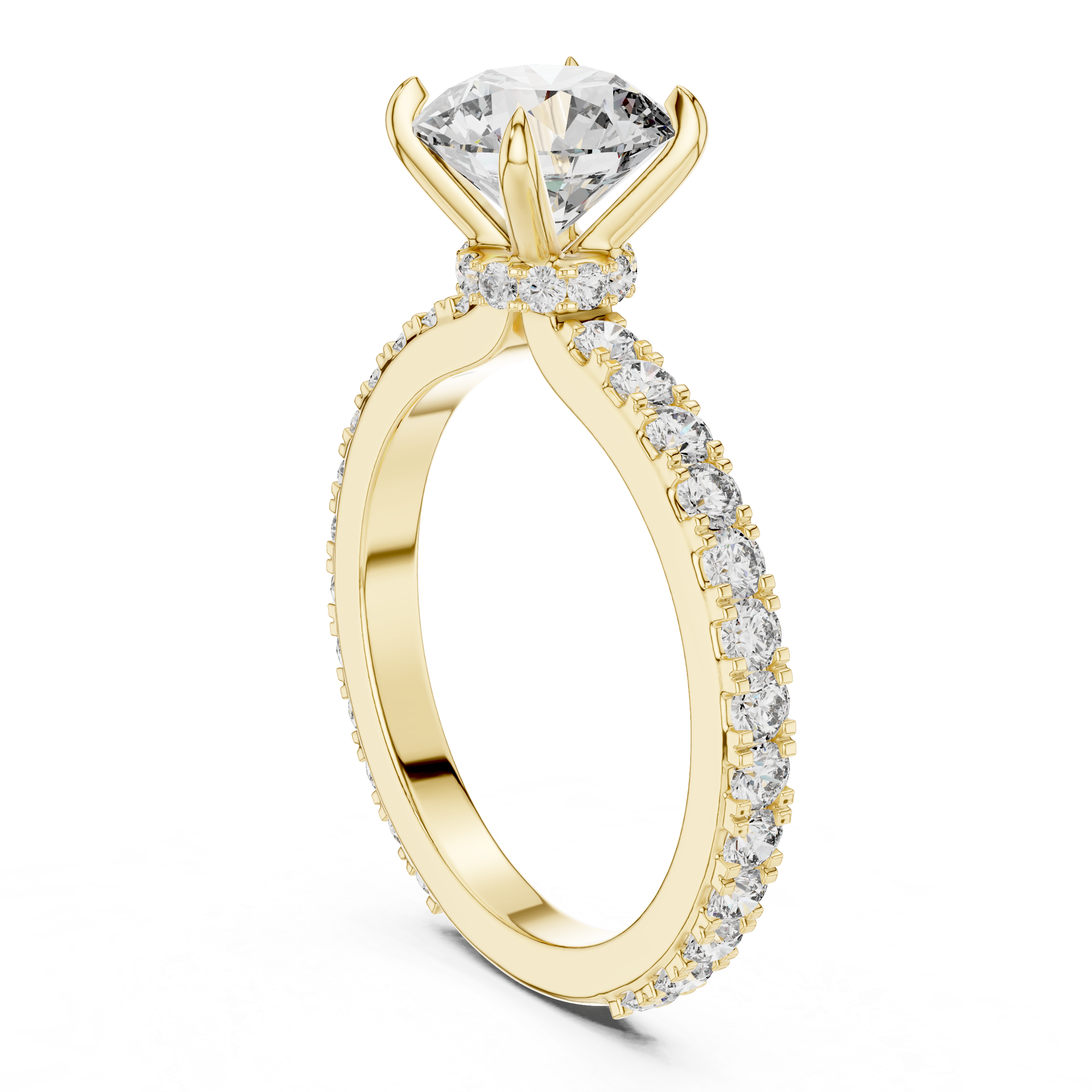 Timeless Gold and Diamond Solitaire Ring.