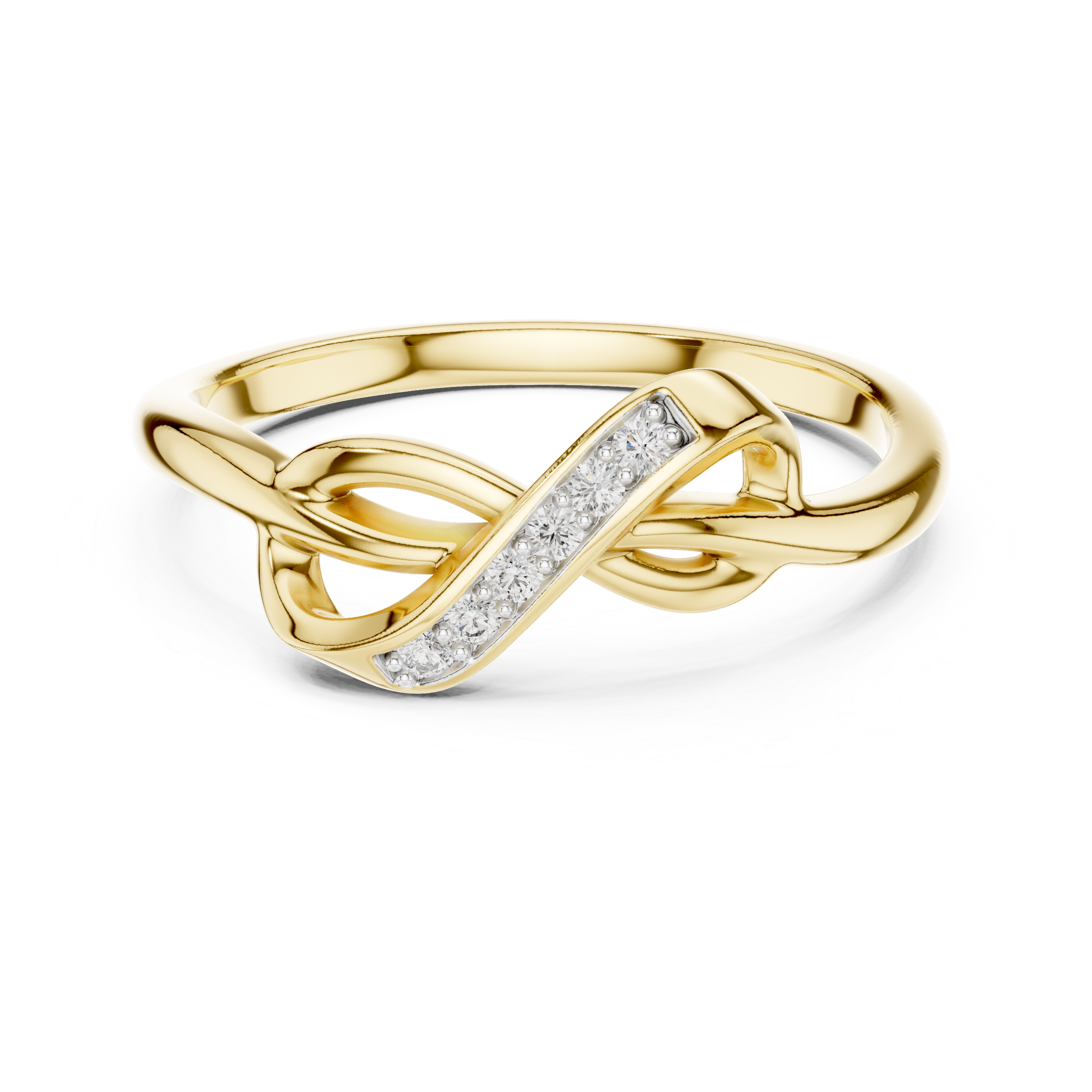 Sleek Open Loop Ring with Diamond Accent