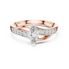 Solitaire Ring with Side Diamond Accents