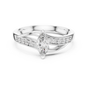 Solitaire Ring with Side Diamond Accents