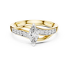 Solitaire Ring with Side Diamond Accents