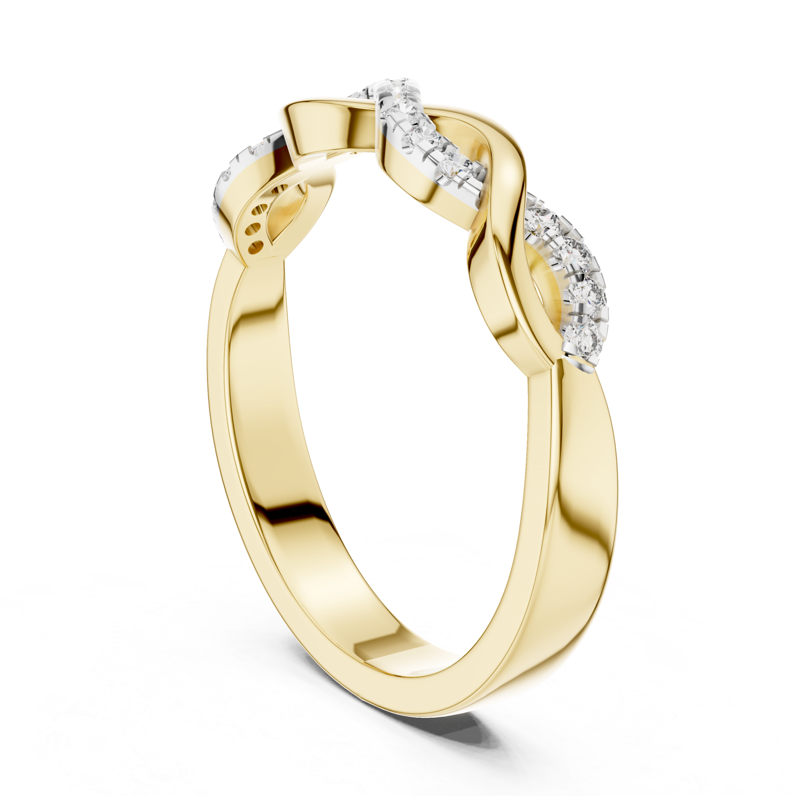 Twisted Elegance Diamond Ring