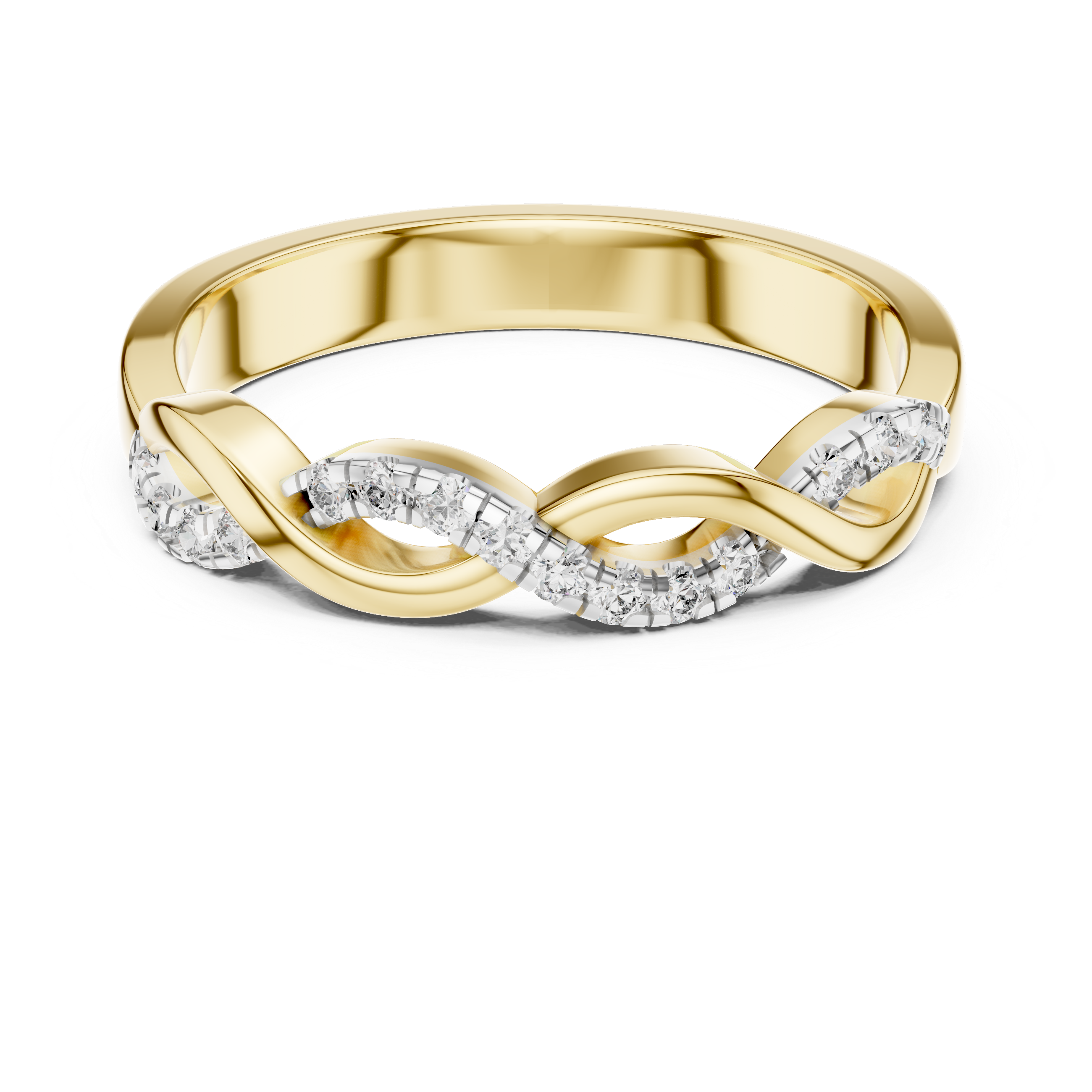 Twisted Elegance Diamond Ring