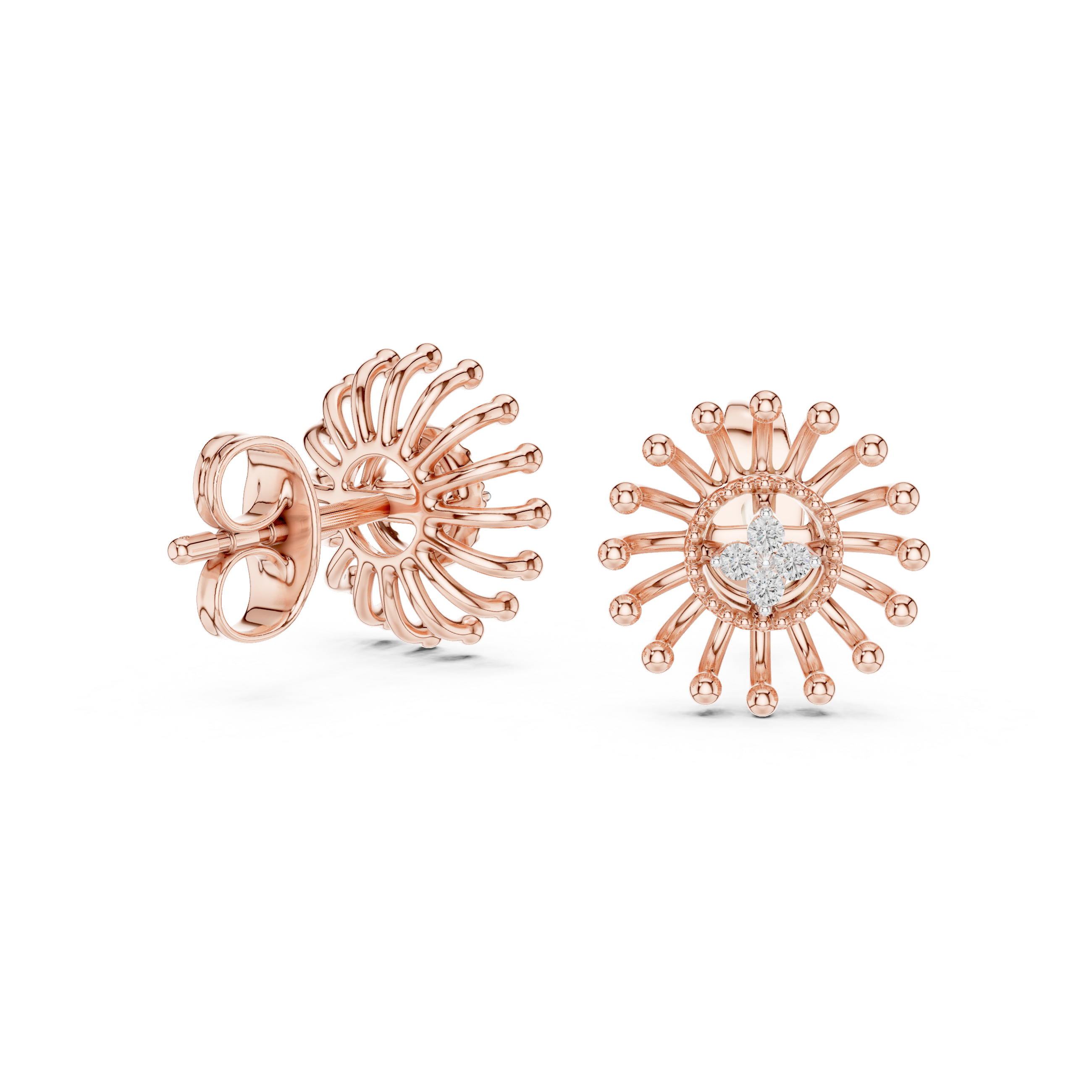 Sunburst Radiance Diamond Studs