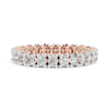 Eternity band adorned with a continuous row of brilliant round diamonds.