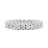 Eternity band adorned with a continuous row of brilliant round diamonds.