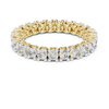 Eternity band adorned with a continuous row of brilliant round diamonds.