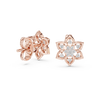 Sparkling Diamond Flower Studs