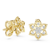 Sparkling Diamond Flower Studs