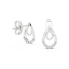 Modern Open Teardrop Diamond Studs