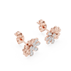 Half-Petal Diamond Floral Studs