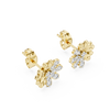 Half-Petal Diamond Floral Studs