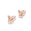 Flower Earrings with Sparkling Diamonds