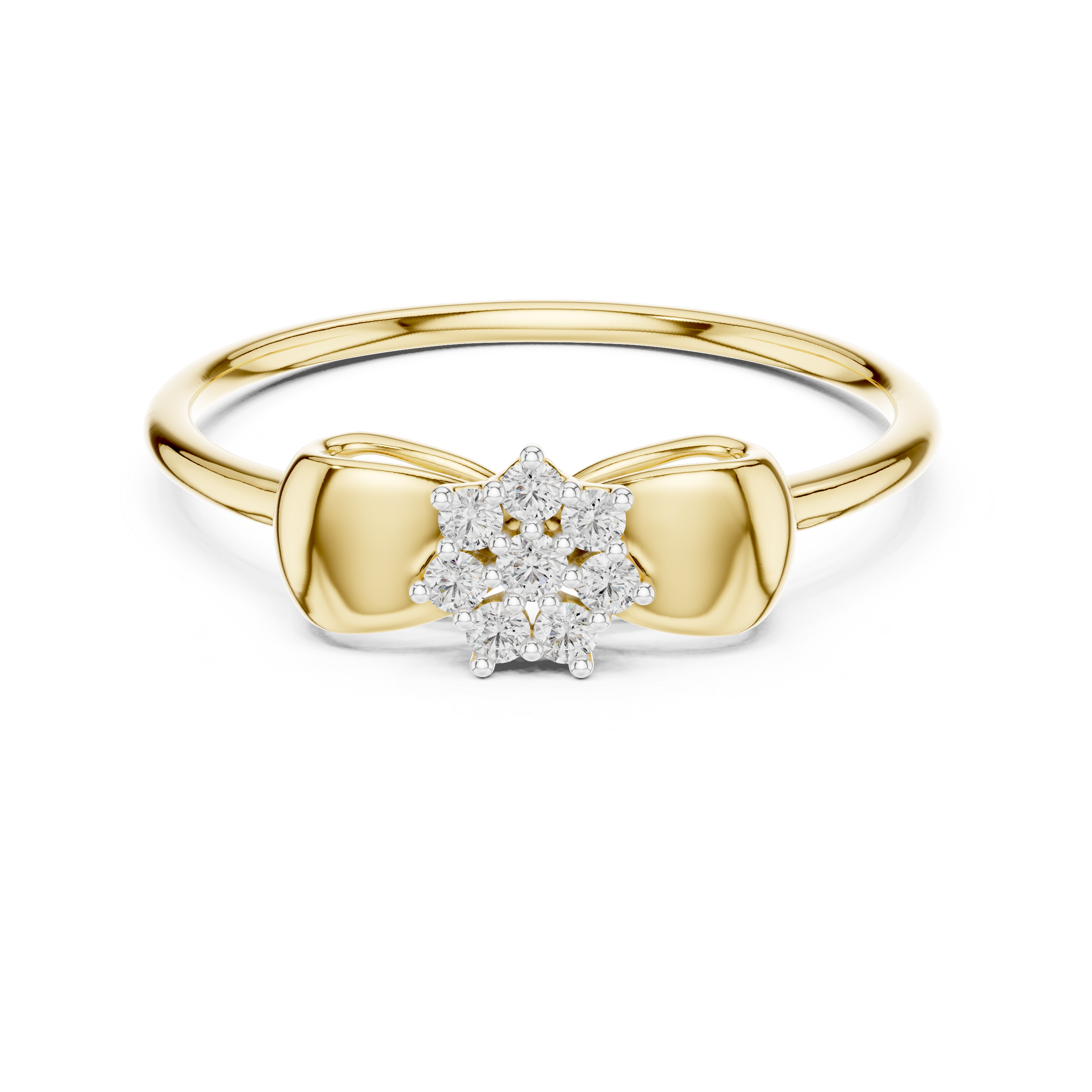 Sparkling diamonds set in a floral-inspired design.