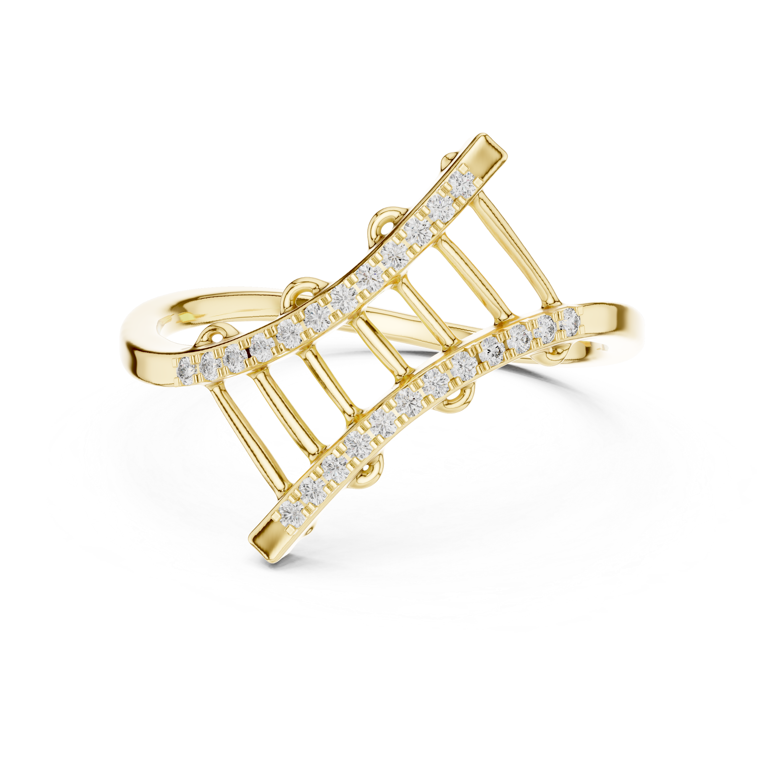 Stylish Diamond Linear Ring