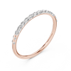 Refined Half-Eternity Ring in Rose Gold
