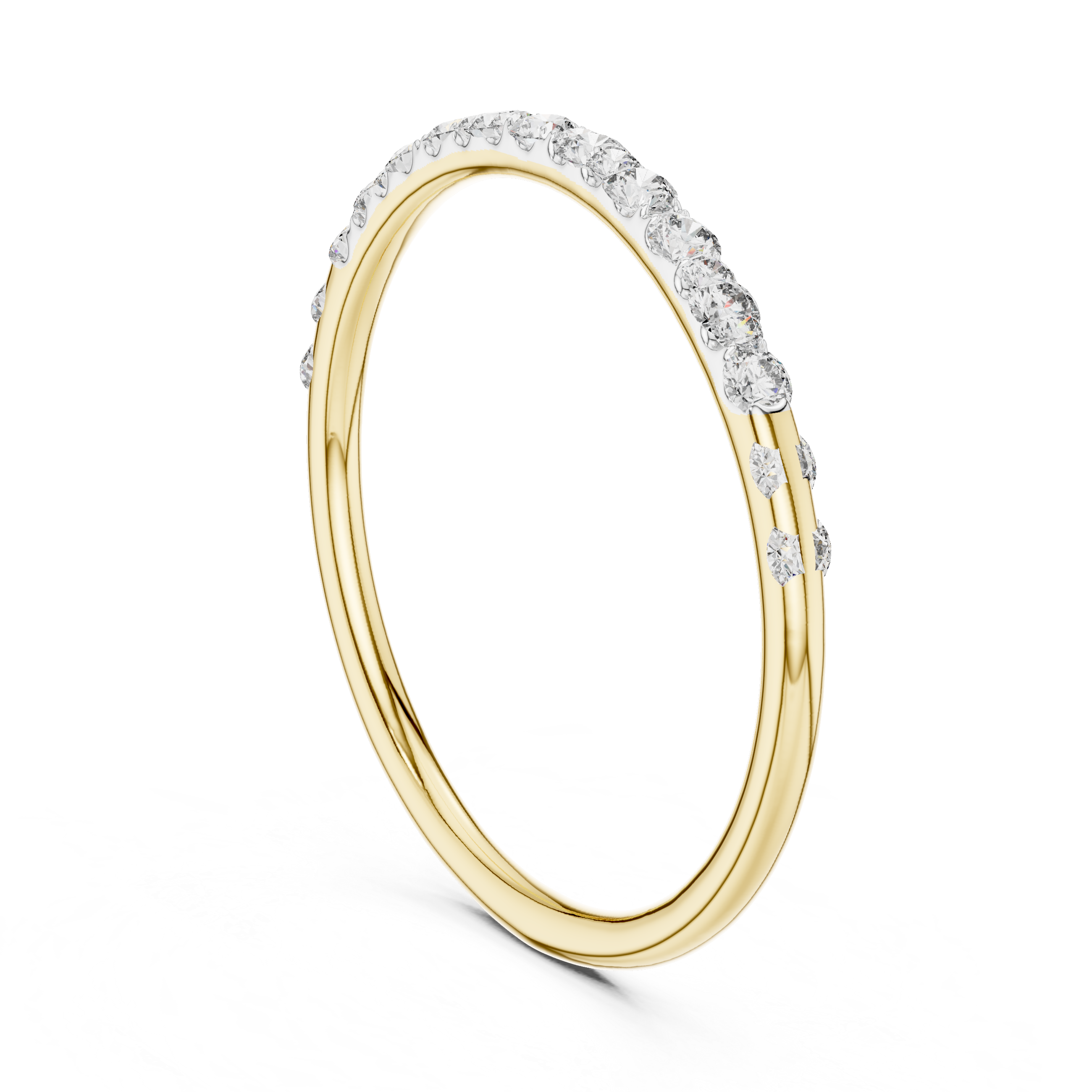 Refined Half-Eternity Ring in Rose Gold