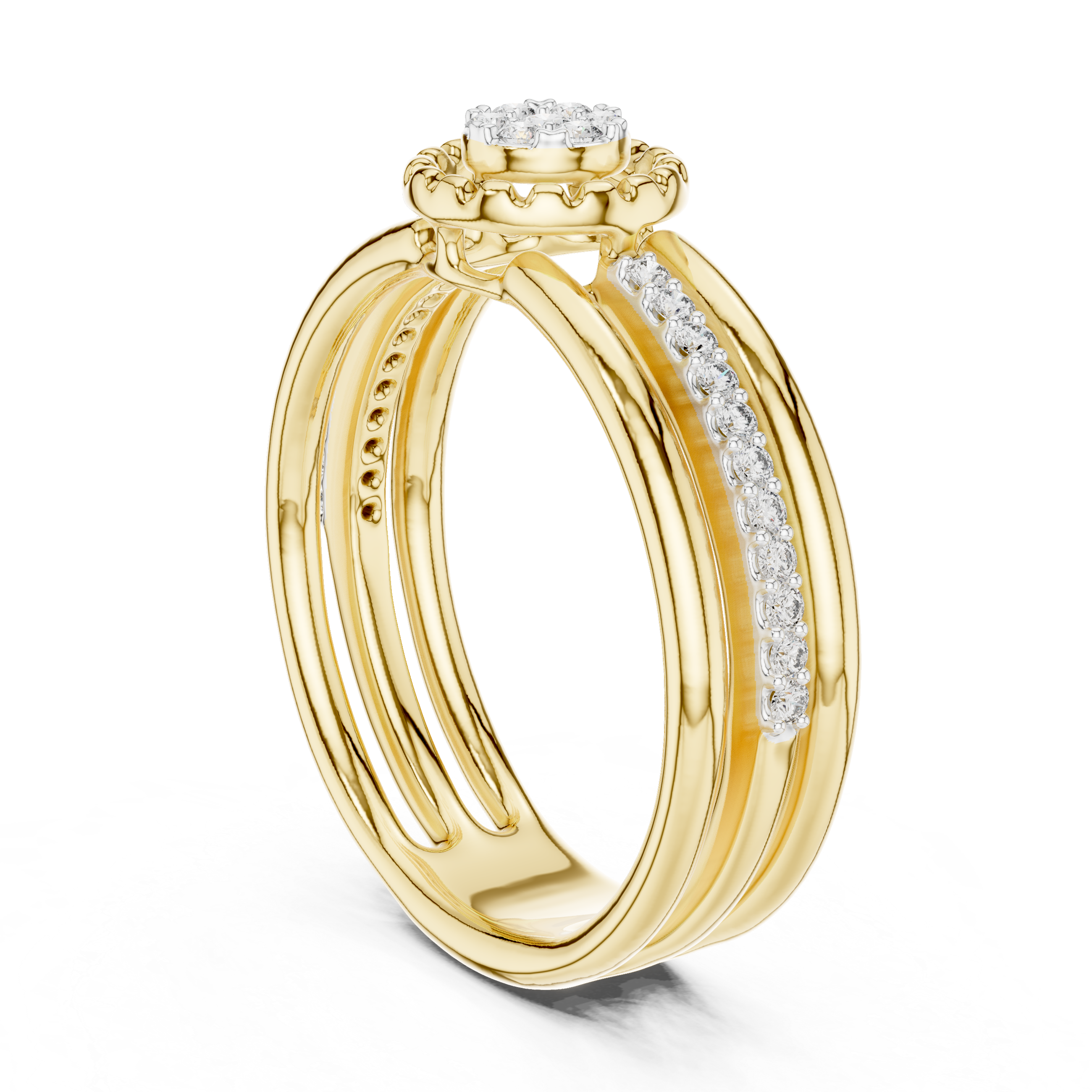 Split Shank Diamond  Ring