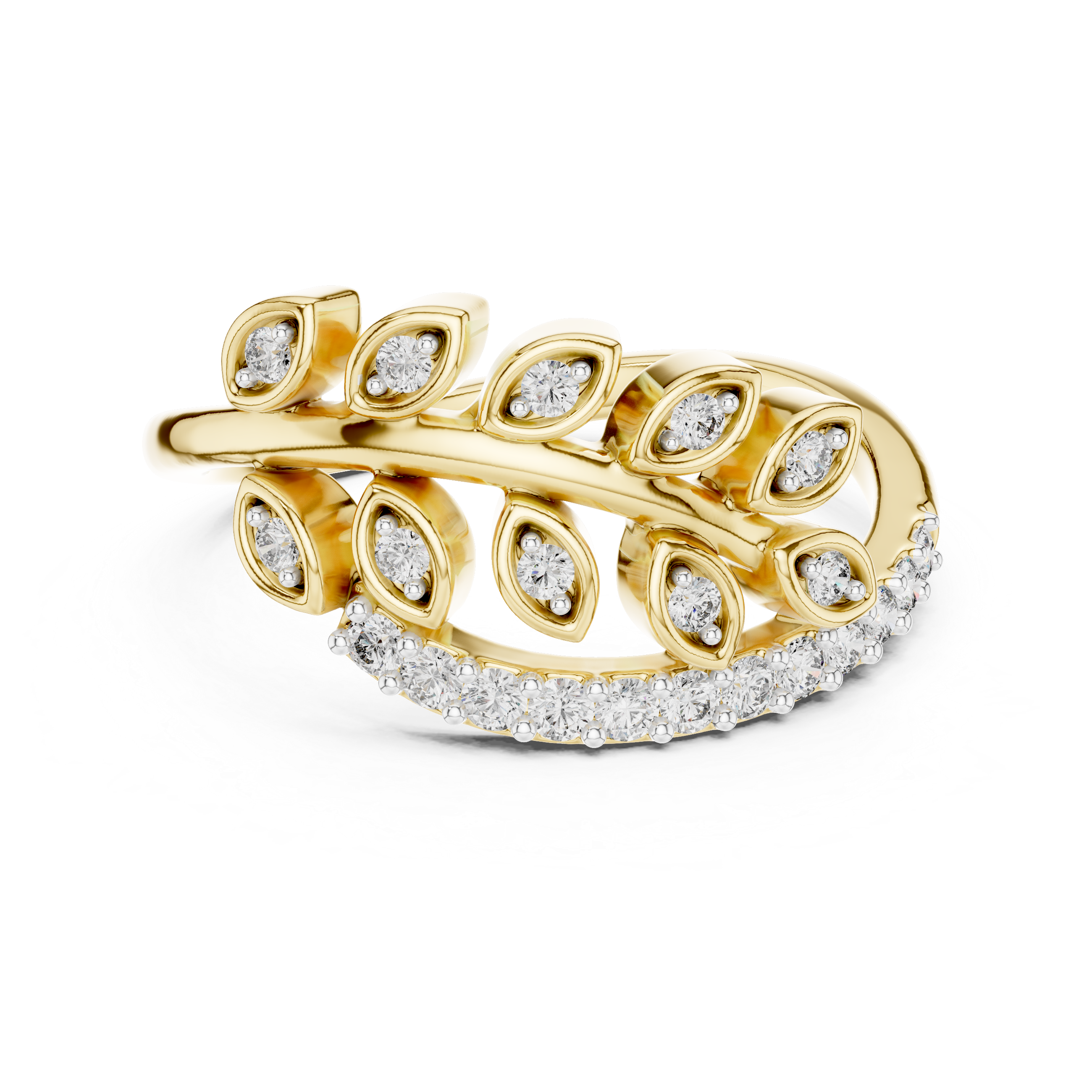 Exquisite Rose Gold Ring with Diamond Detailing