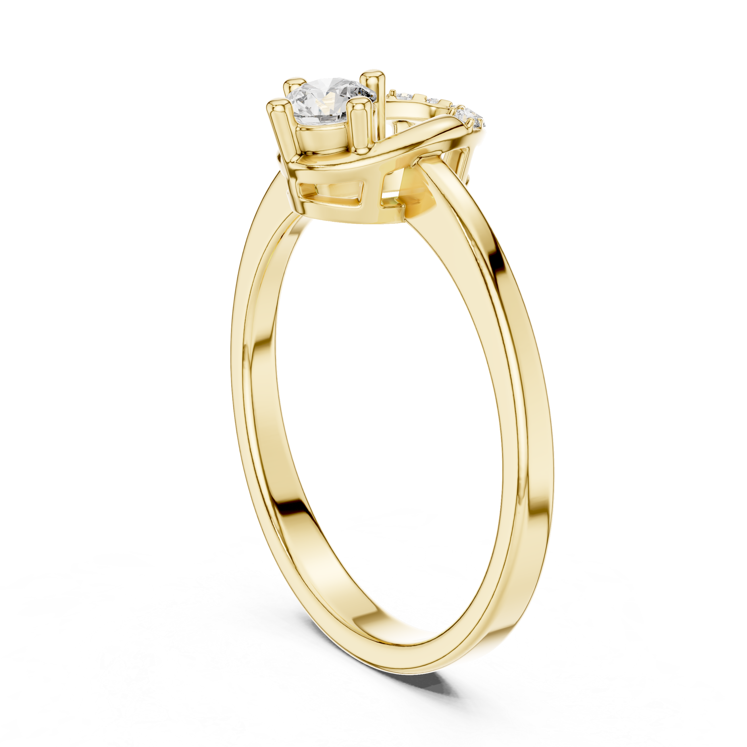 Elegant Rose Gold Diamond Halo Ring