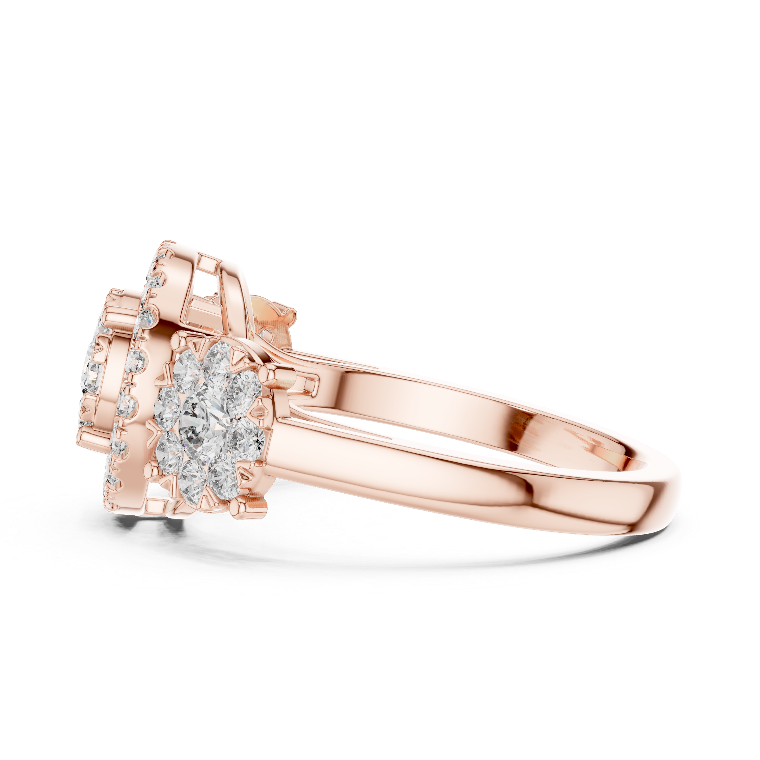 Radiant Halo:Diamond Cluster Ring