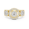 Radiant Halo:Diamond Cluster Ring