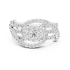 Diamond Halo Twist Ring